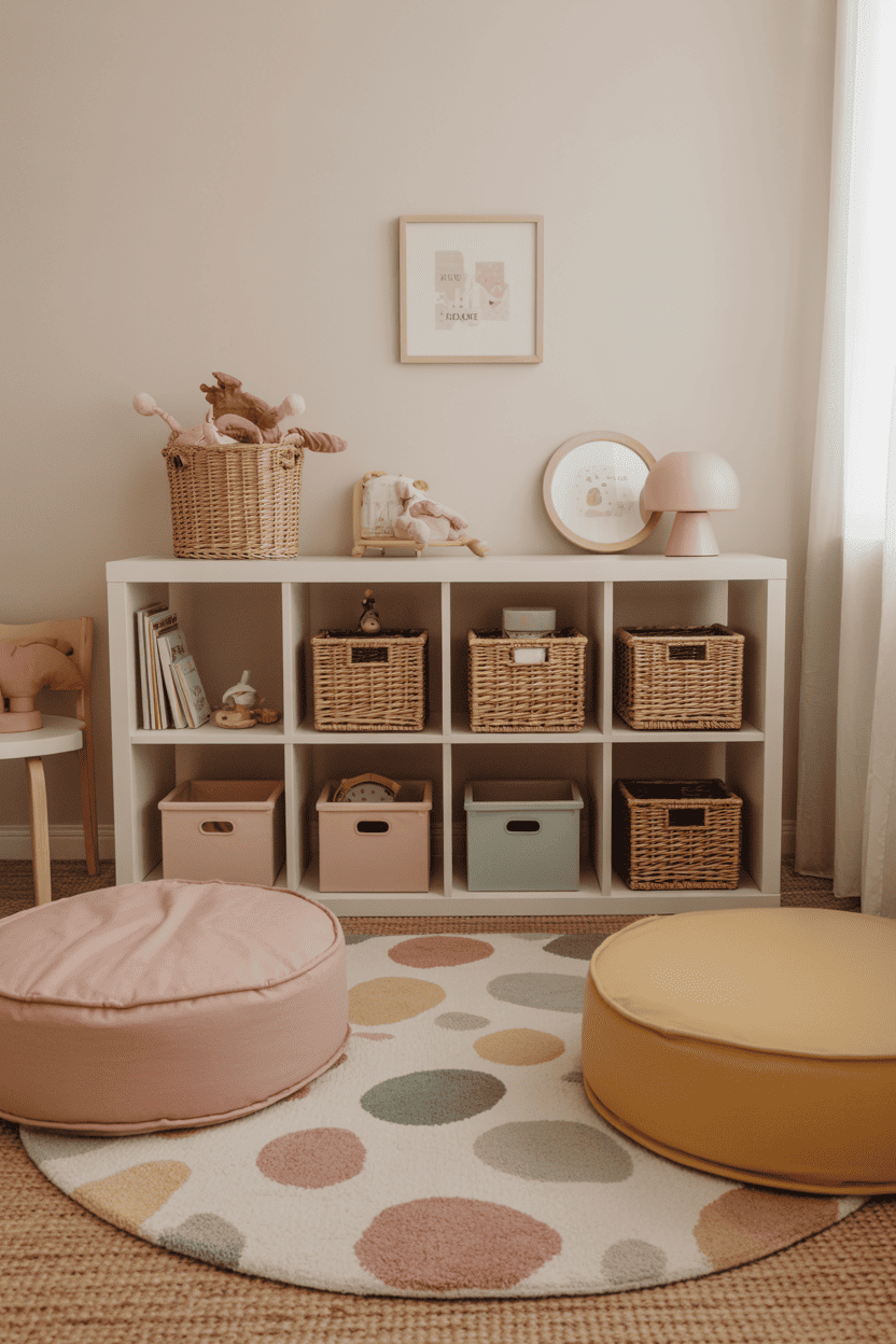 Et fargerikt og organisert lekhjørne