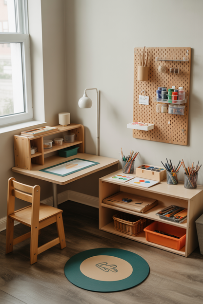 Et kreativt hjørne for tegning og maling