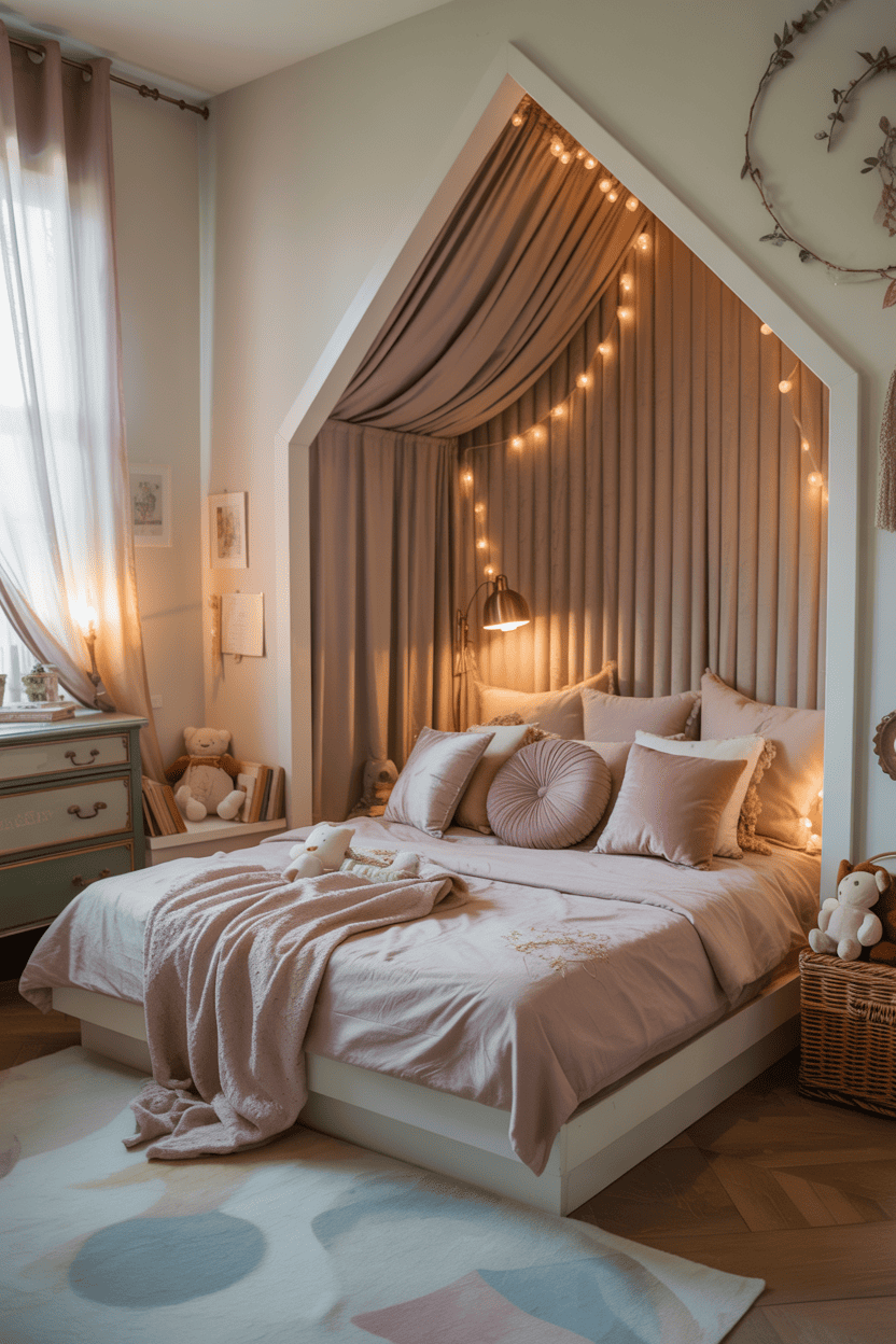 En innebygd seng i en nisje