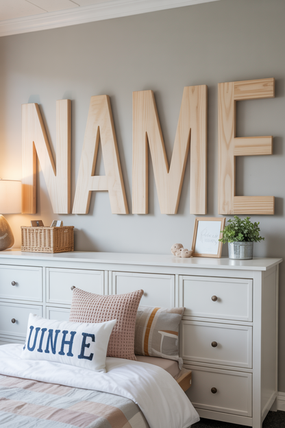 Personaliser rommet med navn og initialer