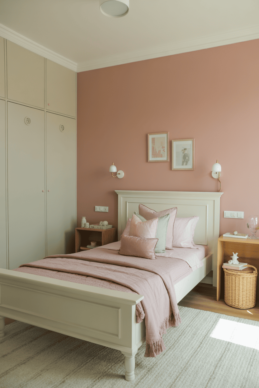 En rosa eller pastellfarget fargepalett