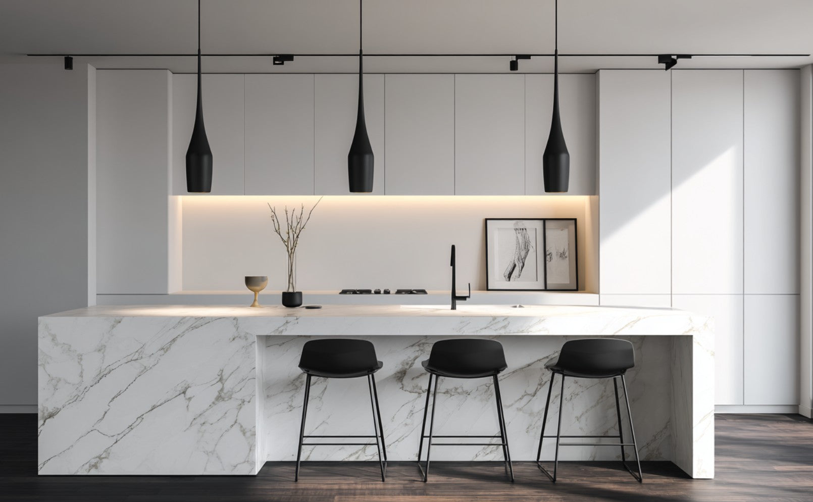 Elegante sorte armaturer for moderne, minimalistiske uttrykk