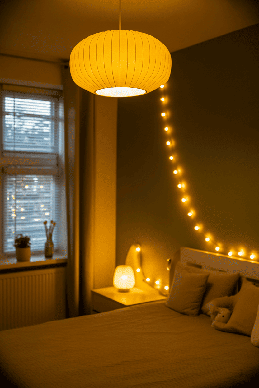 Gul belysning og stemningslamper