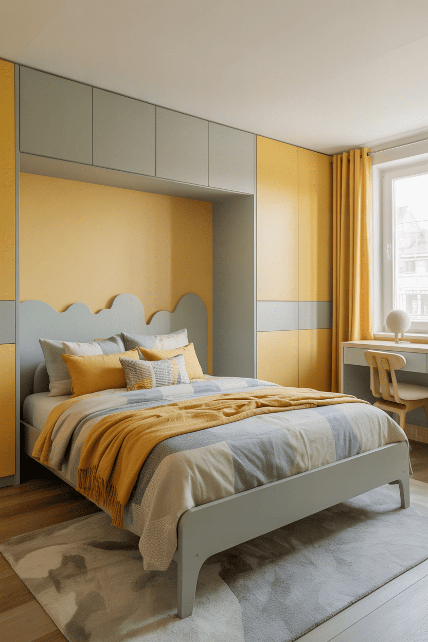 Gult og grått for et moderne uttrykk