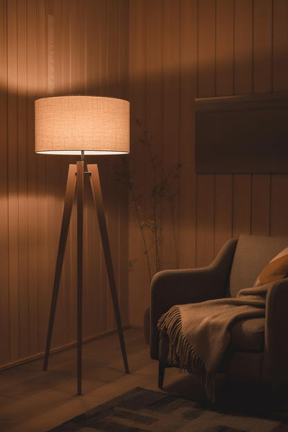 Gulvlamper med tekstilskjerm