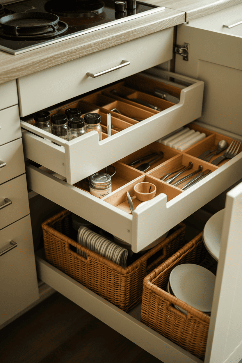 Organiser innsiden av skapene smart