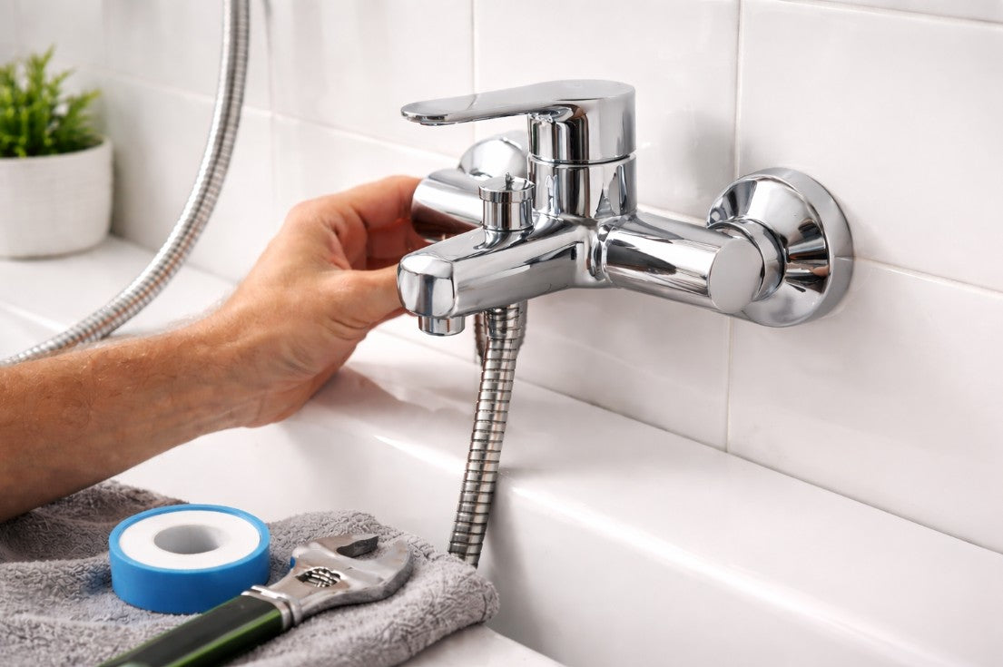 Slik bytter du blandebatteri dusj