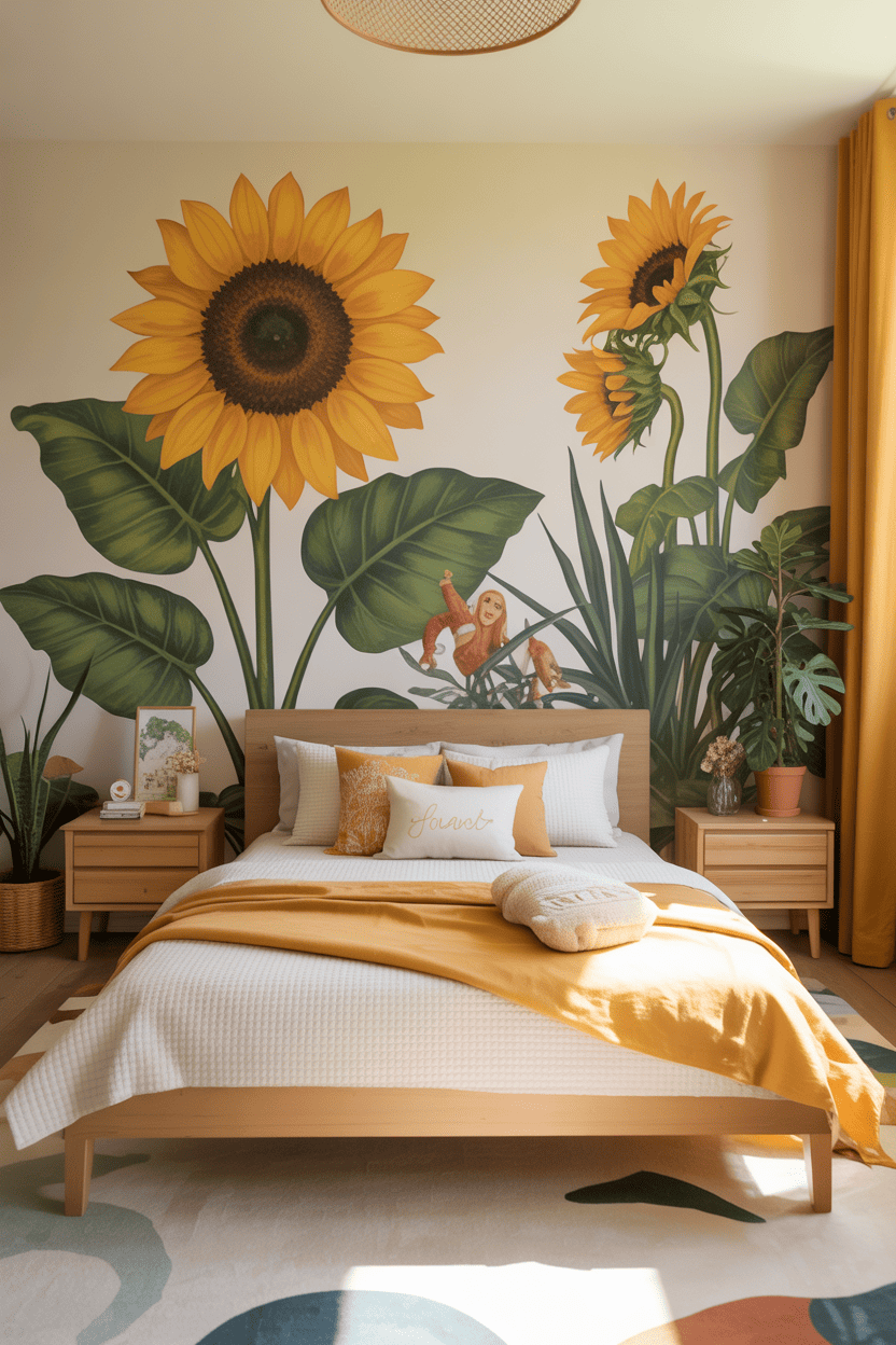 Solsikke og botanisk tema