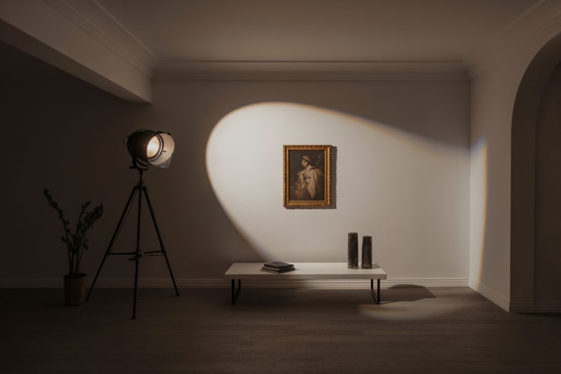 Spottlys for Kunstvegg