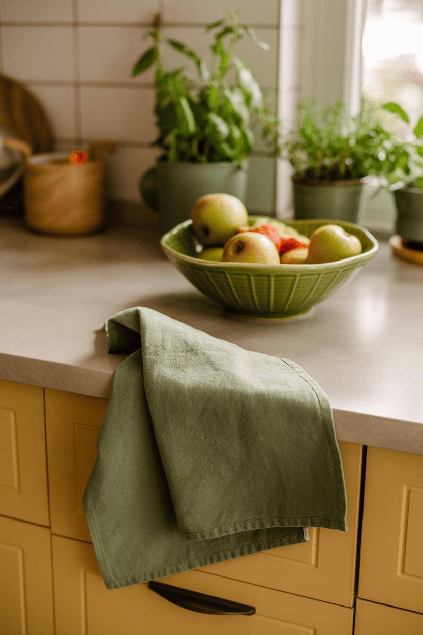 Start smått med grønne tekstiler og tilbehør