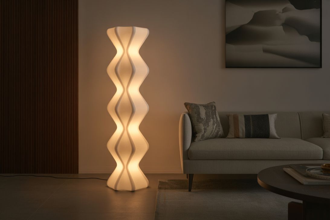 Stasjonær Lampe med Tredimensjonal Form