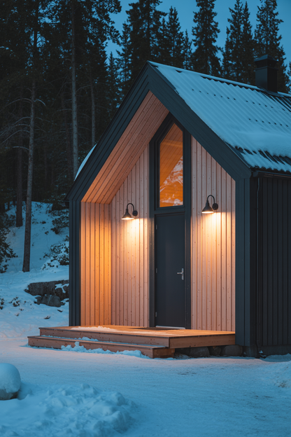 Utelamper ved inngangspartiet