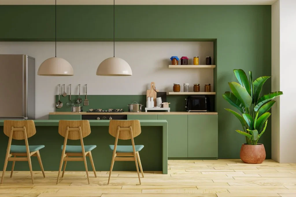 grønt kjøkken inspirasjon ideer