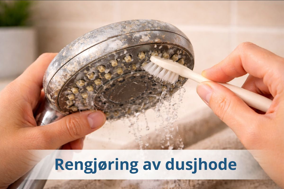 rengjøring av dusjhode